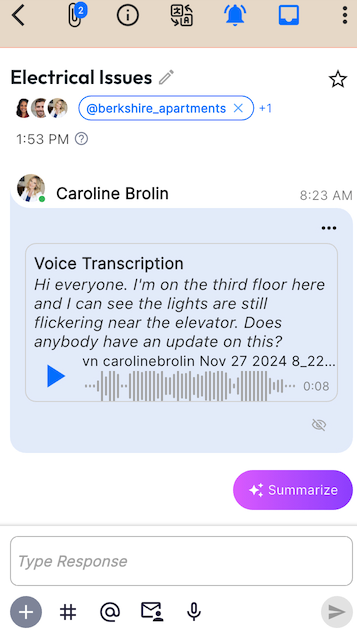 Mobile recording transcribed